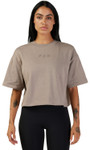 Fox Racing Wordmark Premium Womens Short Sleeve Crop Shirt