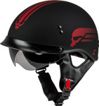 GMAX HH-65 Retribution Motorcycle Half Helmet w/Peak