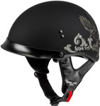 GMAX HH-65 Corvus Motorcycle Half Helmet w/Peak