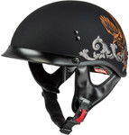 GMAX HH-65 Corvus Motorcycle Half Helmet w/Peak