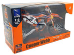 NewRay 1:6 Scale Red Bull KTM 450SX-F Cooper Web Dirt Bike