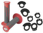 ProTaper Clamp-On Grips | Full Diamond | Twist Throttle | Red/Gray (021687)