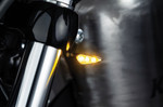 Kuryakyn Kellermann Rhombus S Black FL/RR Turn Signal w/Amber LEDs (2850)