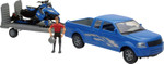 NewRay 1:18 Scale Pick Up Truck w/Polaris Switchback Snowmobile Set