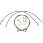 LA Choppers Stainless Brake Lines for 15"-17" Handlebars (LA-8150B16)