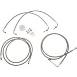 LA Choppers Stainless Brake Lines for 15"-17" Handlebars (LA-8051B16)