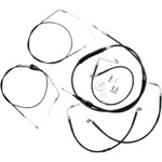LA Choppers Black Vinyl Standard Cable Kit for 15"-17" Bars (LA-8005KT-16B)
