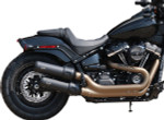 S&S Dual Grand National Stainless Steel Black Slip-On Mufflers (550-0734)