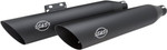 S&S Dual Guardian Black Race Slash-Cut Slip-On Mufflers (550-0735)