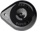 S&S Classic Gloss Black Teardrop Air Cleaner Cover (170-0384A)