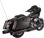S&S Dual Black MK45 Slip-On Mufflers w/Black Tracer End Cap (550-0625)