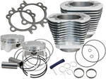 S&S 4.0" Big Bore Big Twin Bolt-In Silver Cylinder & Piston Kit (910-0650)