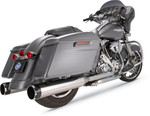 S&S Dual Chrome MK45 Slip-On Mufflers w/Black Thruster End Cap (550-0664)