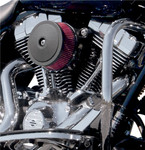 S&S Wrinkle Black Domed Bobber Stealth Air Cleaner Cover (170-0124)