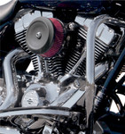 S&S Wrinkle Black Dished Bobber Stealth Air Cleaner Cover (170-0123)