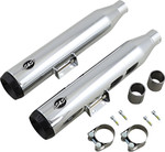 S&S Dual Stainless Steel Chrome Grand National Slip-On Mufflers (550-0757B)