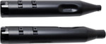 S&S Dual Black MK45 Slip-On Mufflers w/Black Thruster End Cap (550-0666)