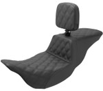 Saddlemen Tour Step-Up Lattice Stitch Seat w/Driver Backrest (808-07B-195BR)