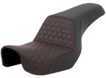 Saddlemen Step-Up HC HoneyComb Black Seat w/Red Stitching (806-04-17704)