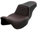 Saddlemen Set-Up Extended Reach HC Red Honeycomb Stitch Seat (808-07B-17804)