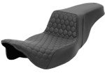 Saddlemen Step-Up Extended Reach Black Seat - HC Honeycomb Stitch (808-07B-178)
