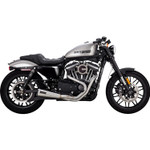 Vance & Hines Upsweep Brushed Stainless 2-into-1 Exhaust System (27637)