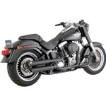 Vance & Hines Twin Slash 3" Black Slip-On Exhaust Mufflers (46844)