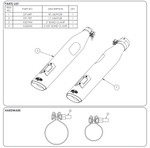 Vance & Hines Twin Slash 4" Round Black Slip-On Exhaust Mufflers (46672)