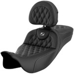 Saddlemen Extended Reach Roadsofa Silver Stitch Seat w/BR (808-07B-184B5)