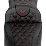 Saddlemen Extended Reach Roadsofa Burgundy Stitch Seat w/BR (808-07B-184B8)