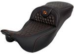 Saddlemen Extended Reach Roadsofa Seat - Orange Honeycomb (808-07B-19003)