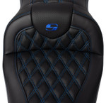 Saddlemen Roadsofa Black Seat - Driver Backrest & Blue Stitch (808-07B-182B1)
