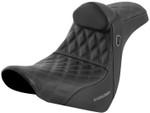 Saddlemen SDC Pro Black Gripper Seat w/Lumbar Pad & Gray Stitch (SC81829GRERT)