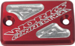 Works Connection Red Anodized Billet Front Brake Reservoir Cover (21-205)