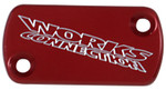 Works Connection Red Anodized Billet Front Brake Reservoir Cover (21-005)
