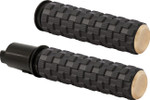Arlen Ness Airtrax Black/Brass Fly-by-Wire Handlebar Grips (500-068)