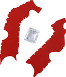 Athena Off-Road Red Rubber Frame Pads (M7349R)