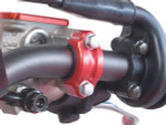 Works Connection Rotating Master Cylinder Clamp Red (31-800)