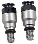 Works Connection Black/Silver Fork Bleeder Valves (26-321)