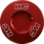 Works Connection Anodized Red Aluminum Engine Plug (24-451)