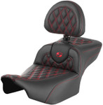 Saddlemen Extended Reach Roadsofa Red Stitch Seat w/Backrest (823-07-184B4)