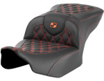 Saddlemen Roadsofa Black Seat - Orange Lattice Stitch (823-07-18203)