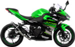Leo Vince GP Corsa Carbon Fiber Slip-On Exhaust Muffler - Ninja 400/500 (3389U)