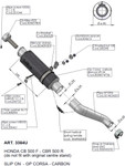 Leo Vince GP Corsa Carbon Fiber Slip-On Exhaust Muffler (3384U)