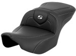 Saddlemen Roadsofa Carbon/Black Seat w/Silver Stitching (823-07-185)