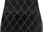 Saddlemen SDC Carbon Black Gripper Seat - White Lattice Stitch (SC80604WHI)