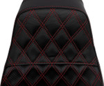Saddlemen SDC Carbon Black Gripper Seat - Red Lattice Stitch (SC80604RED)