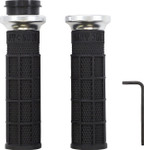 ODI Hart-Luck Lock-On Handlebar Grips | Full Waffle | Black/Silver (V31HTW-BB-S)