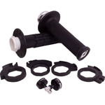 ODI Micro-X V2 Lock-On Black/Silver Half-Waffle Grips (H36MXB)