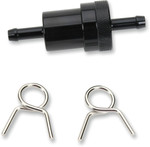 Emgo 1/4" Black Anodized Aluminum Fuel Filter (14-34472)